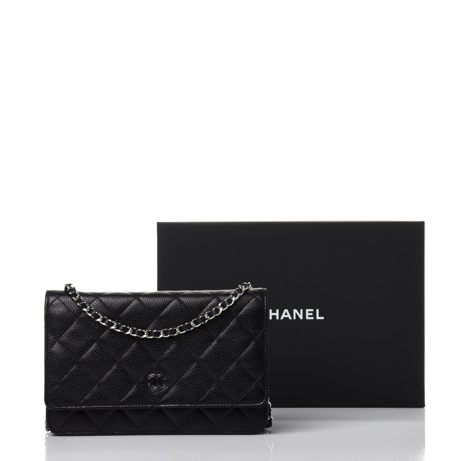 Chanel Caviar Quilted Wallet On Chain WOC Black 12 of 12