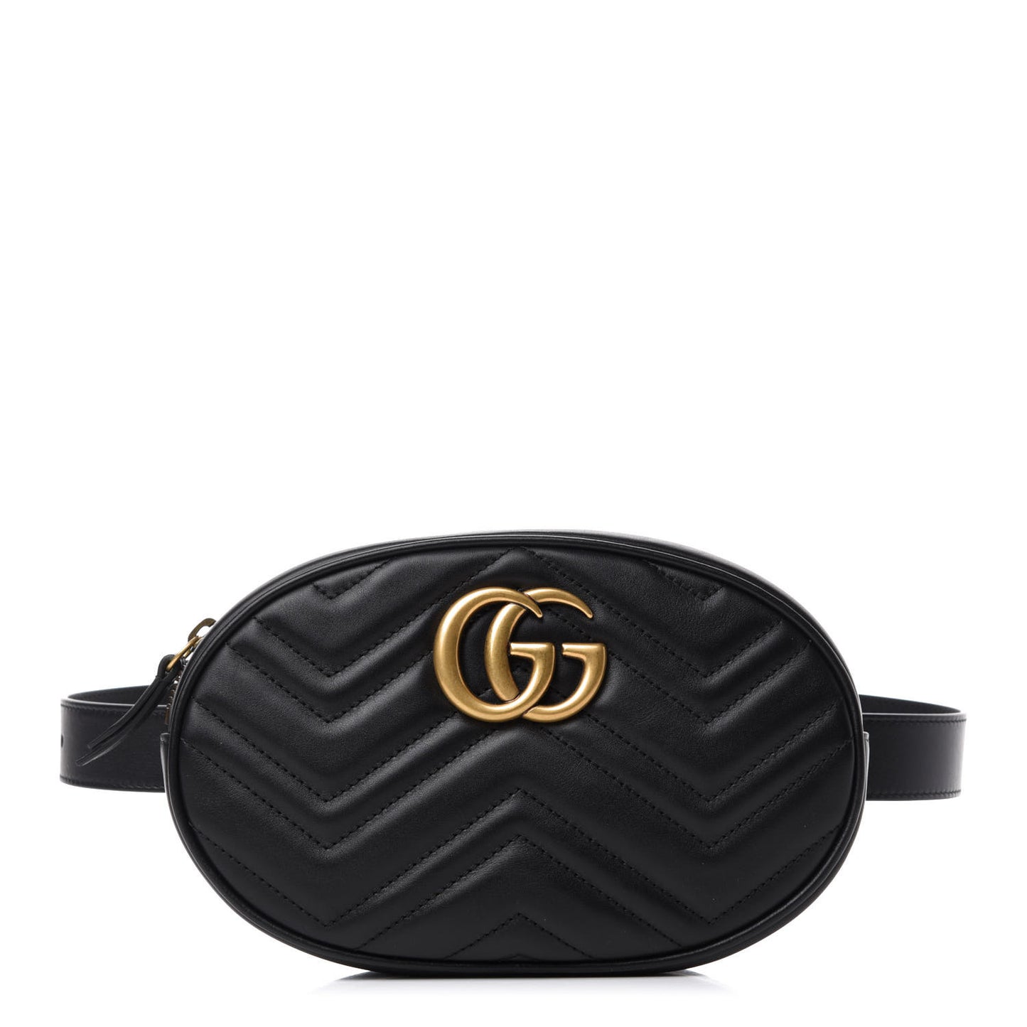 Calfskin Matelasse GG Marmont Belt Bag 75 30 Black