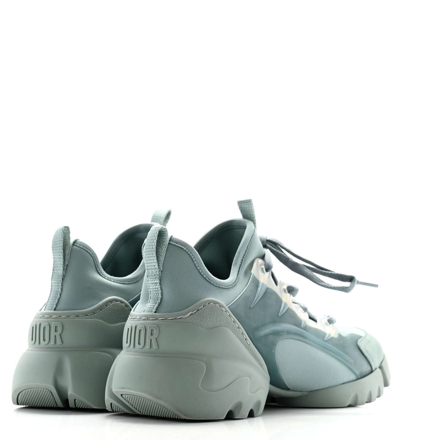 Christian Dior Neoprene Rubber Womens D-Connect Sneakers 36 Water Grey 4 of 9