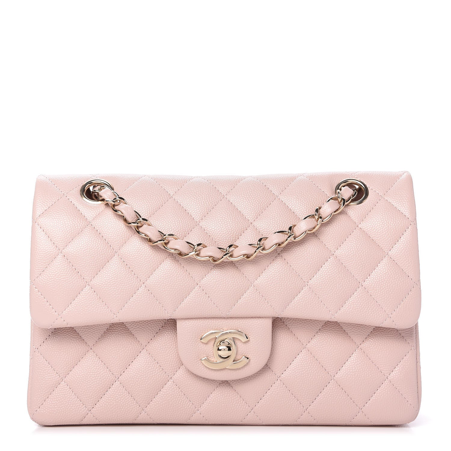 Chanel Caviar Quilted Small Double Flap Light Pink 1 of 11