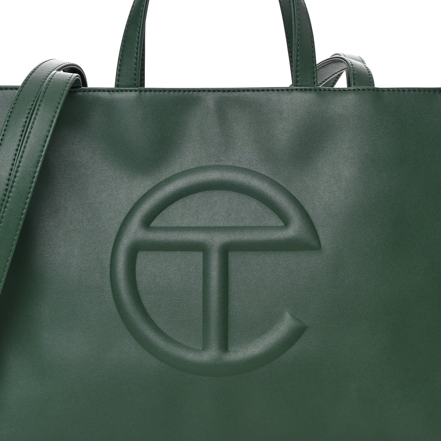 Telfar Vegan Leather Medium Shopping Bag Dark Olive 8 of 10
