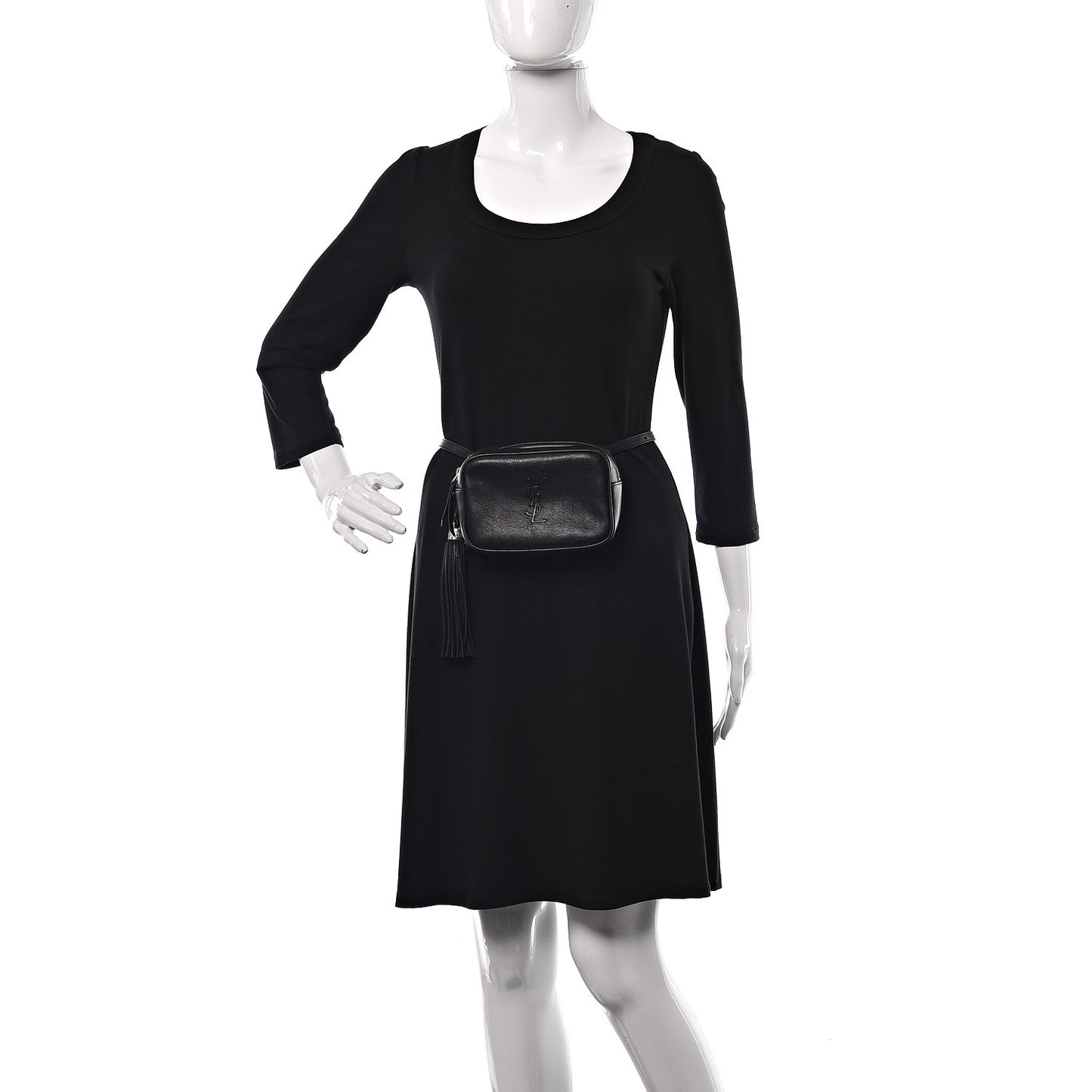 Lambskin Monogram Lou Belt Bag Black