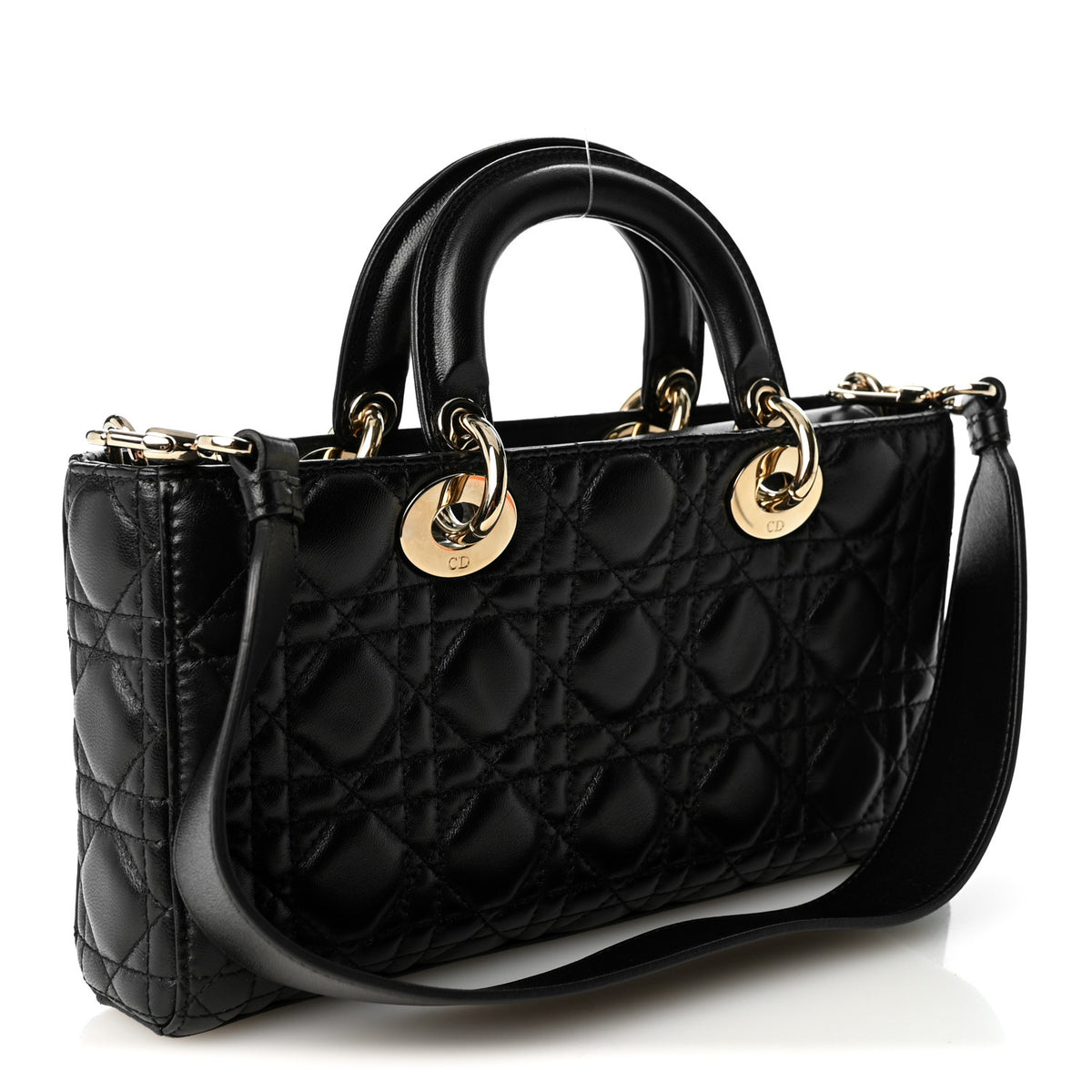 Lambskin Cannage Medium Lady D-Joy Black