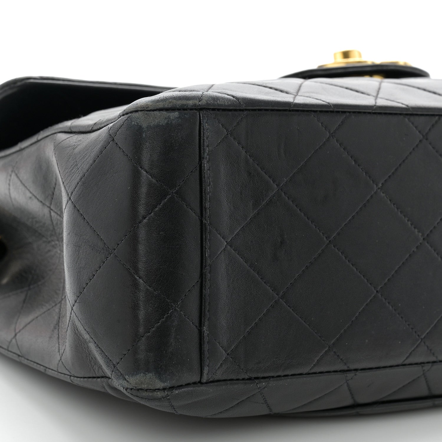 Chanel Lambskin Quilted XL Jumbo Single Flap Black 9 of 15