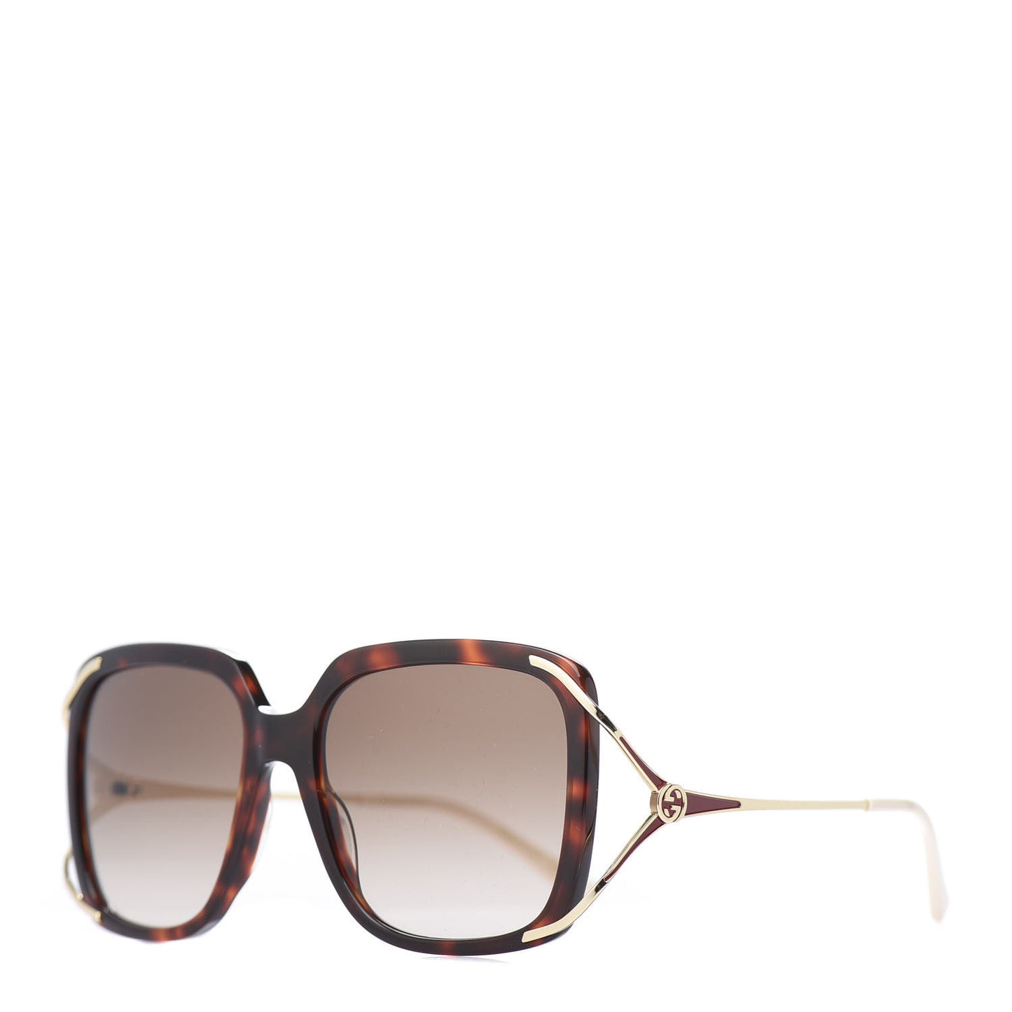 Acetate Butterfly Sunglasses GG0647S Havana Brown Gold
