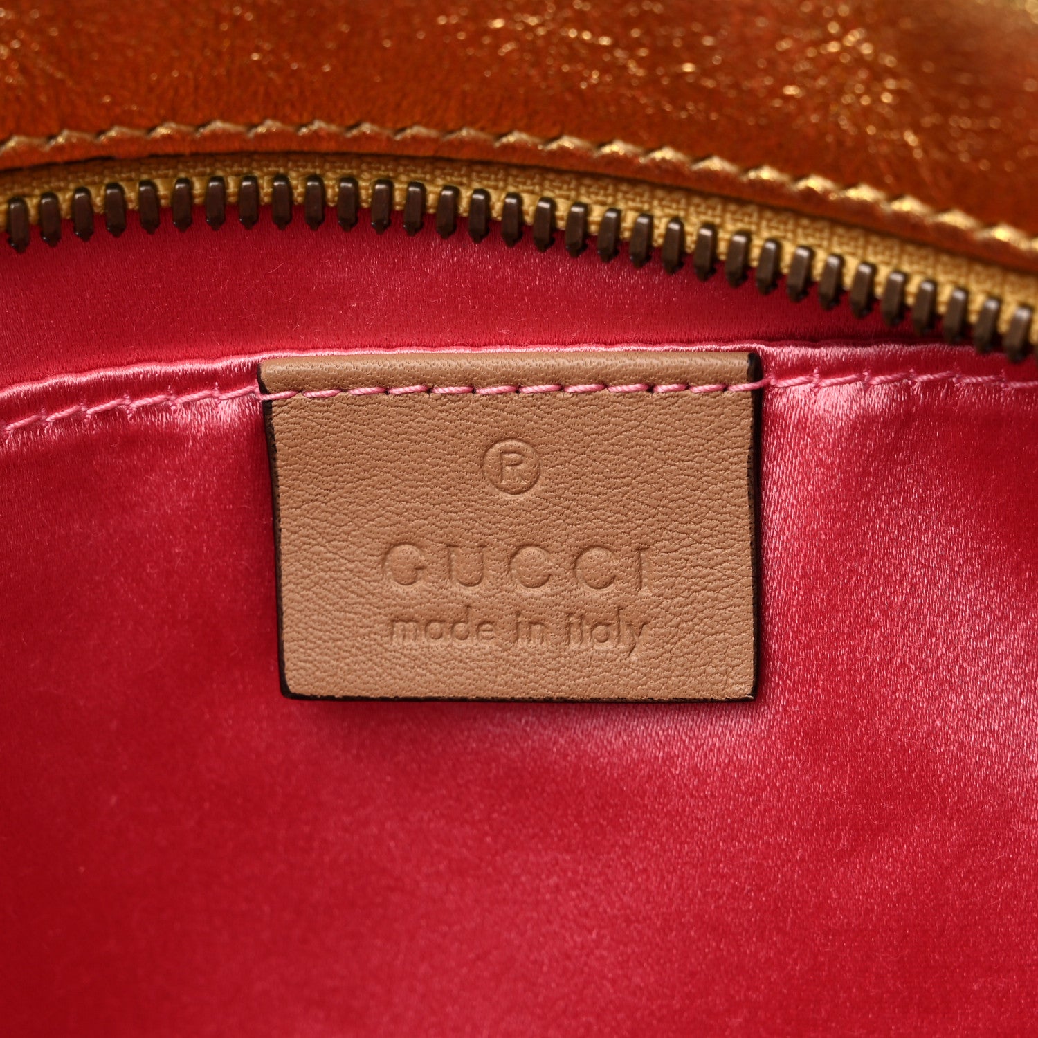 Gucci Metallic Calfskin Matelasse Studded Small Pearly GG Marmont Chain Shoulder Bag Gold 6 of 9