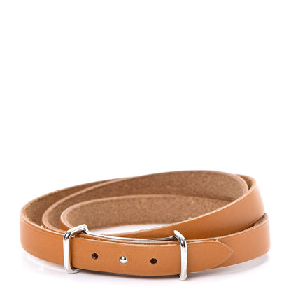 Hermes Vache Hunter Api 10 MM Triple Tour Bracelet M Natural 1 of 6