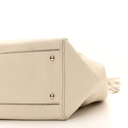 Gucci Pebbled Calfskin Medium Soho Shoulder Bag Off White 10 of 10