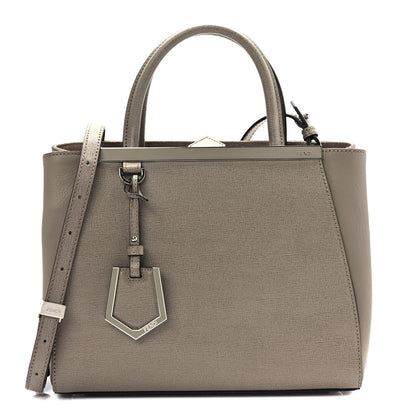 Fendi Vitello Elite Flamingo Petite 2Jours Tote Seppia 1 of 11