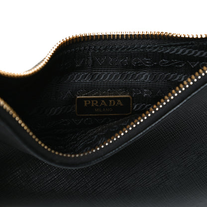 Prada Saffiano Lux Re-Edition 2005 Shoulder Bag Black 8 of 17