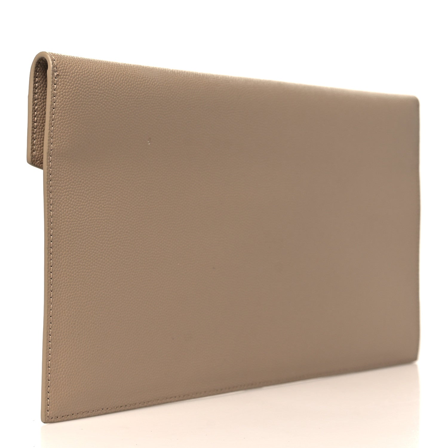 Saint Laurent Grain De Poudre Uptown Pouch Dark Beige 3 of 7