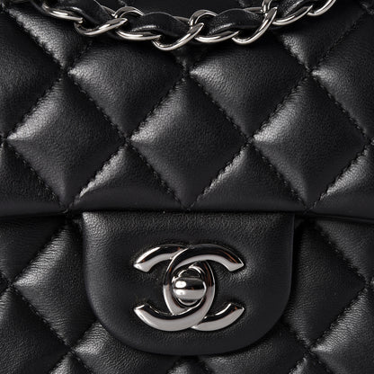 Chanel Lambskin Quilted Mini Rectangular Flap Black 11 of 12