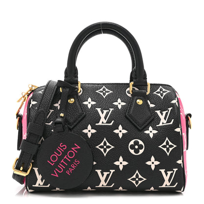 Louis Vuitton Empreinte Monogram Spring in the City Speedy Bandouliere 20 Black White Pink 1 of 9