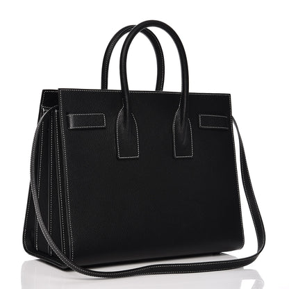 Saint Laurent Grained Calfskin Small Sac De Jour Black 4 of 11