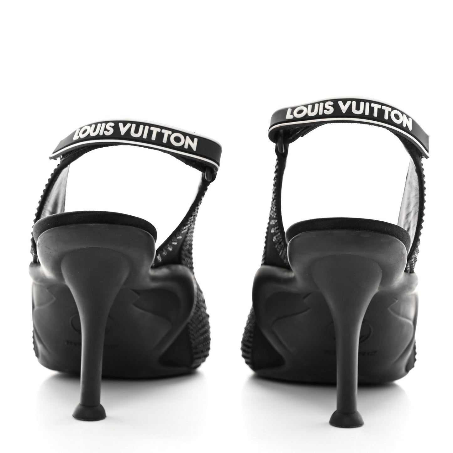 Satin Embellished Archlight Slingback Pumps 38 Black