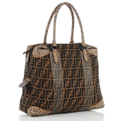 Fendi Zucca Zucchino Spalmati Large B Mix Tote Tobacco 4 of 10