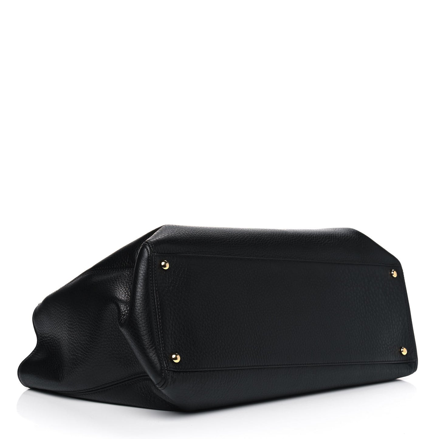 Calfskin Cerf Executive Shopper Tote Black
