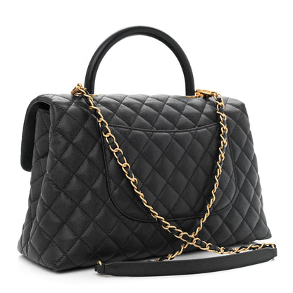 Chanel Caviar Quilted Medium Coco Handle Flap Black 2 of 10