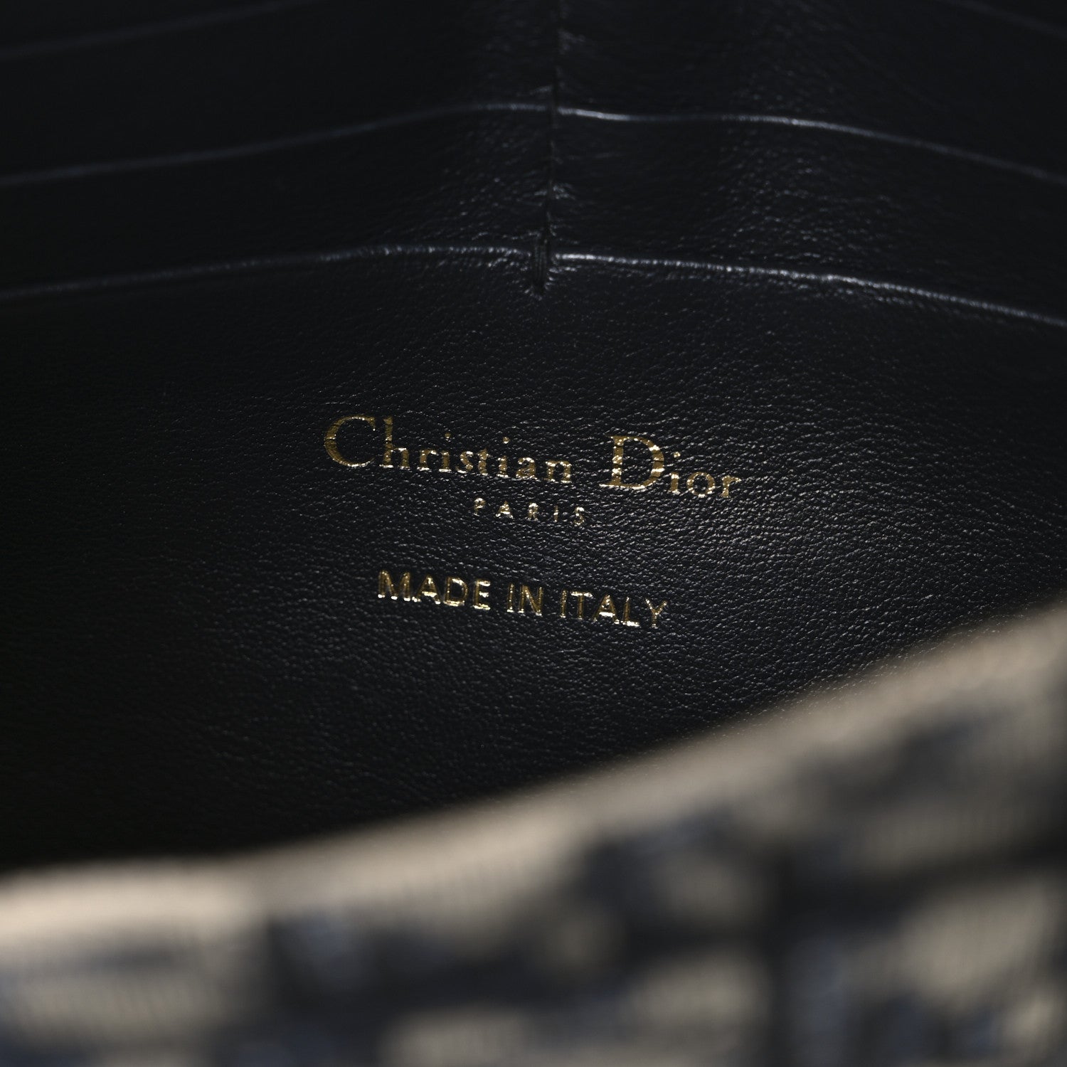 Christian Dior Oblique Saddle Chain Pouch Blue 6 of 9
