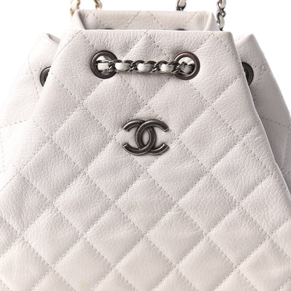 Chanel Patent Goatskin Quilted Small Gabrielle Backpack White 9 of 9
