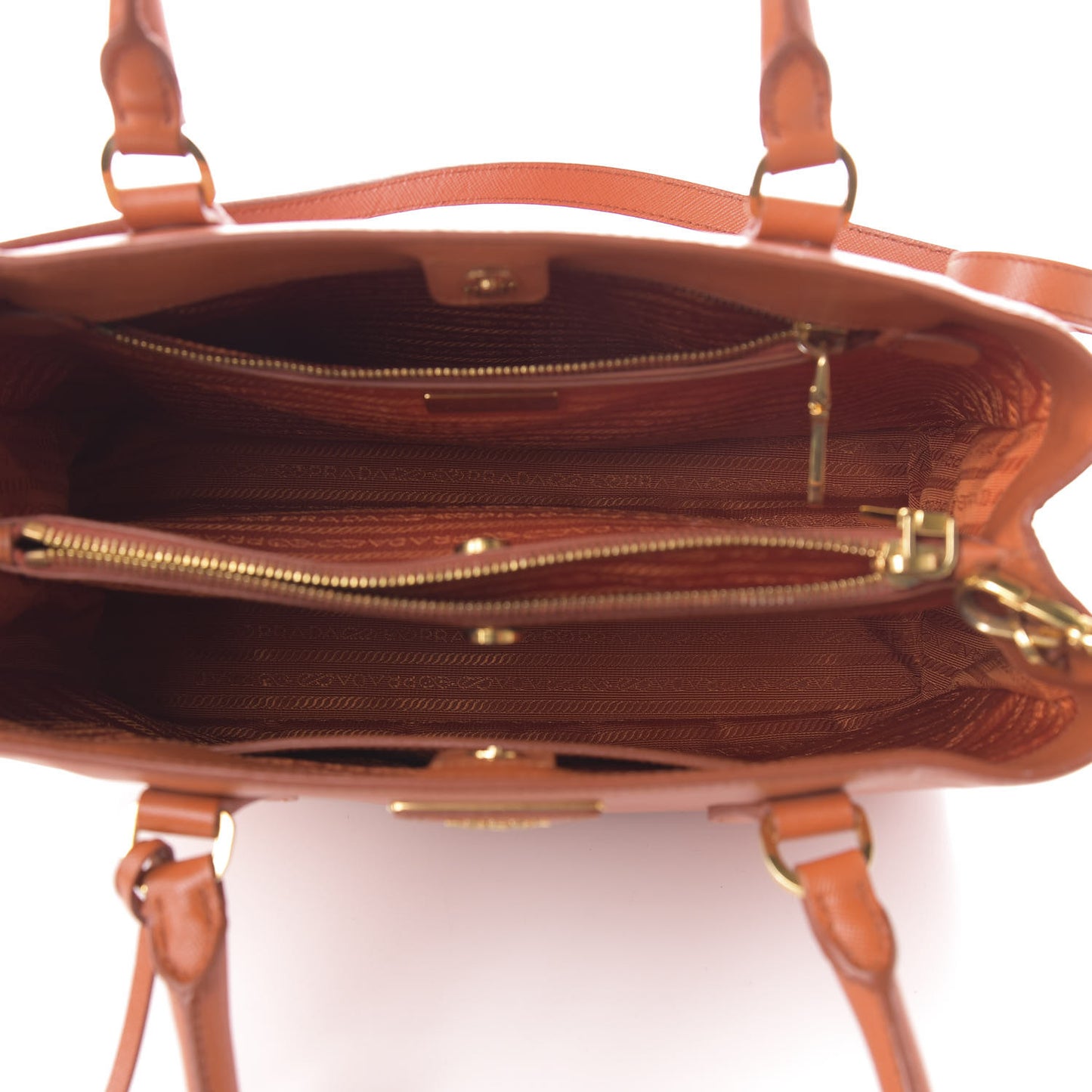 Saffiano Lux Medium Tote Papaya