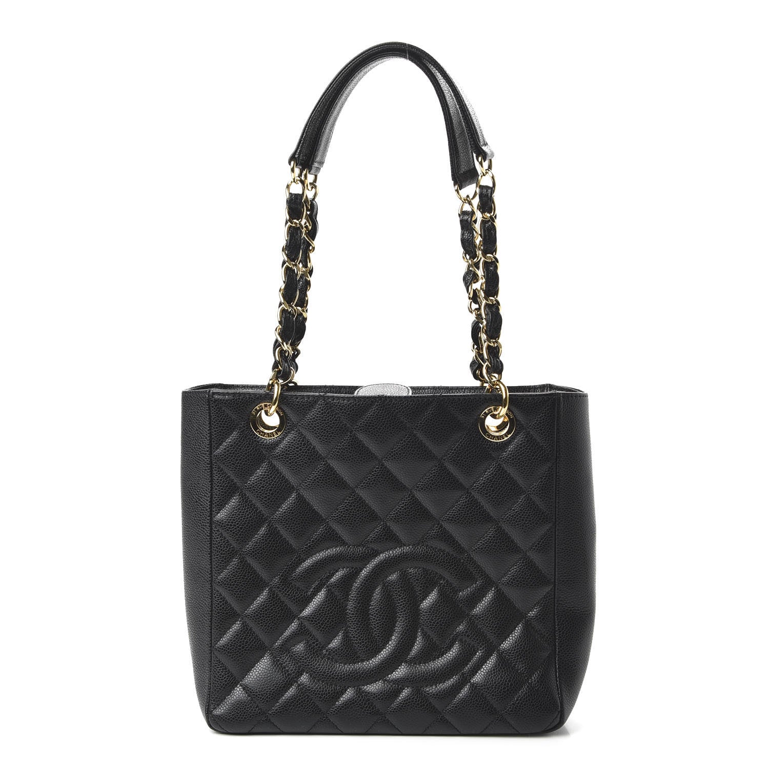 Chanel Caviar Quilted Petit Shopping Tote PST Black 1 of 10
