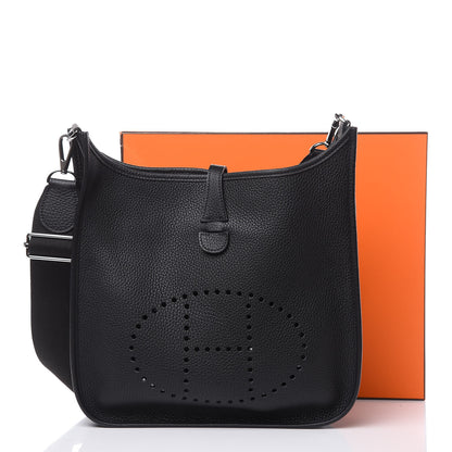 Hermes Taurillon Clemence Evelyne III PM Black 10 of 10