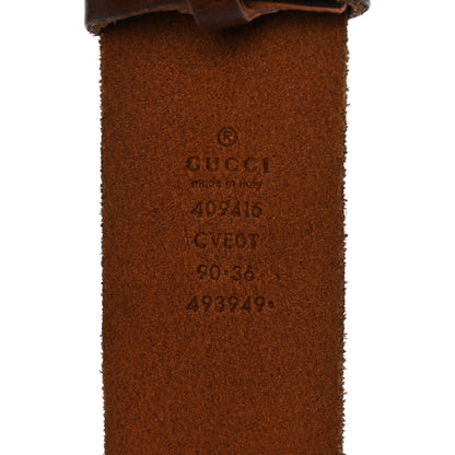 Gucci Faded Calfskin Double G 40mm Belt 90 36 Cuir 3 of 5