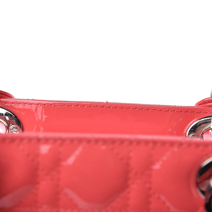 Christian Dior Patent Cannage Large Lady Dior Light Coral 8 of 11