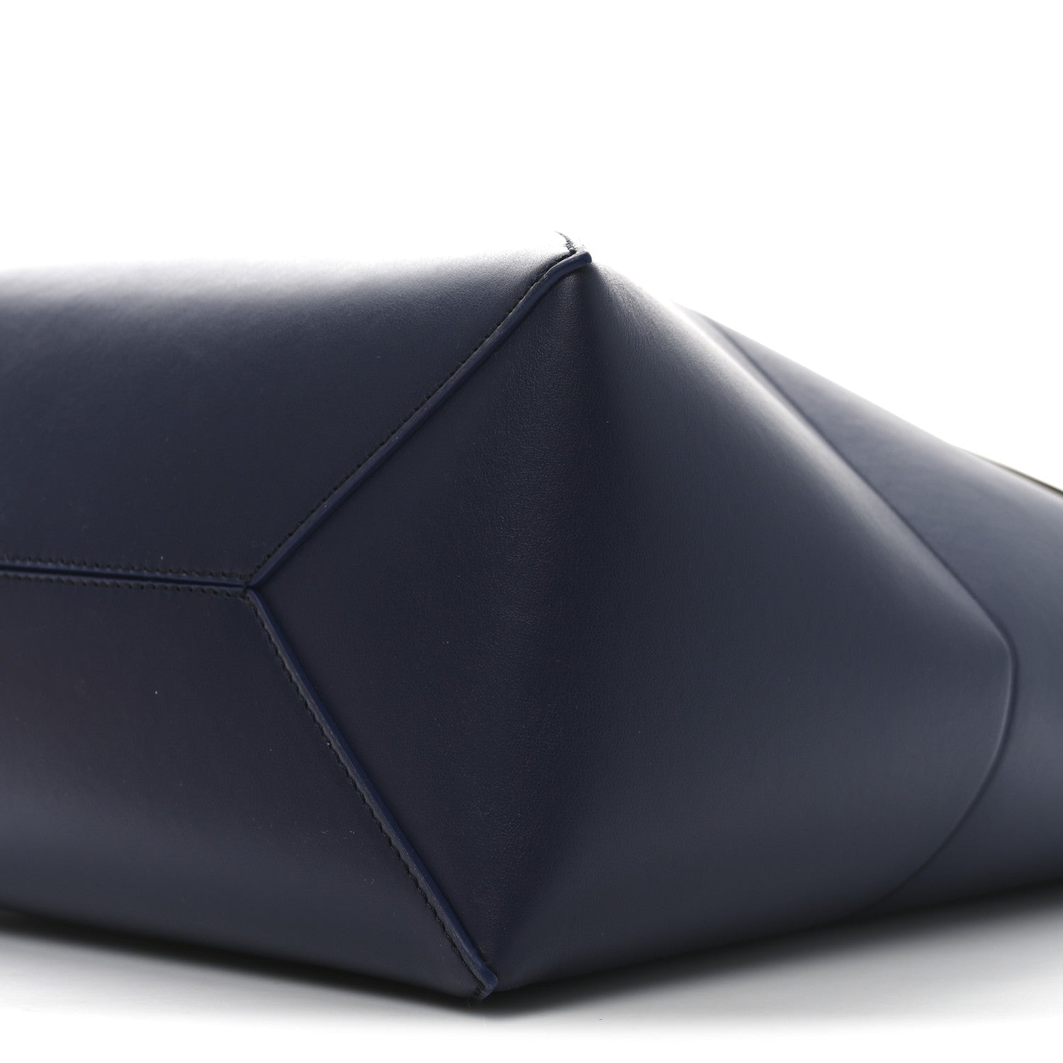 Loewe Shiny Calfskin Medium Puzzle Fold Tote Olive Abyss Blue 10 of 10