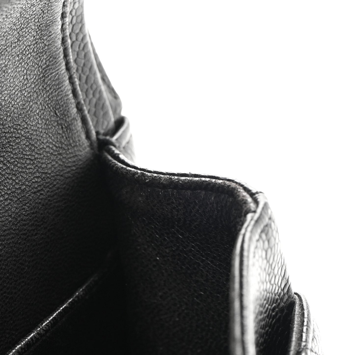 Caviar Quilted Small Double Flap Black