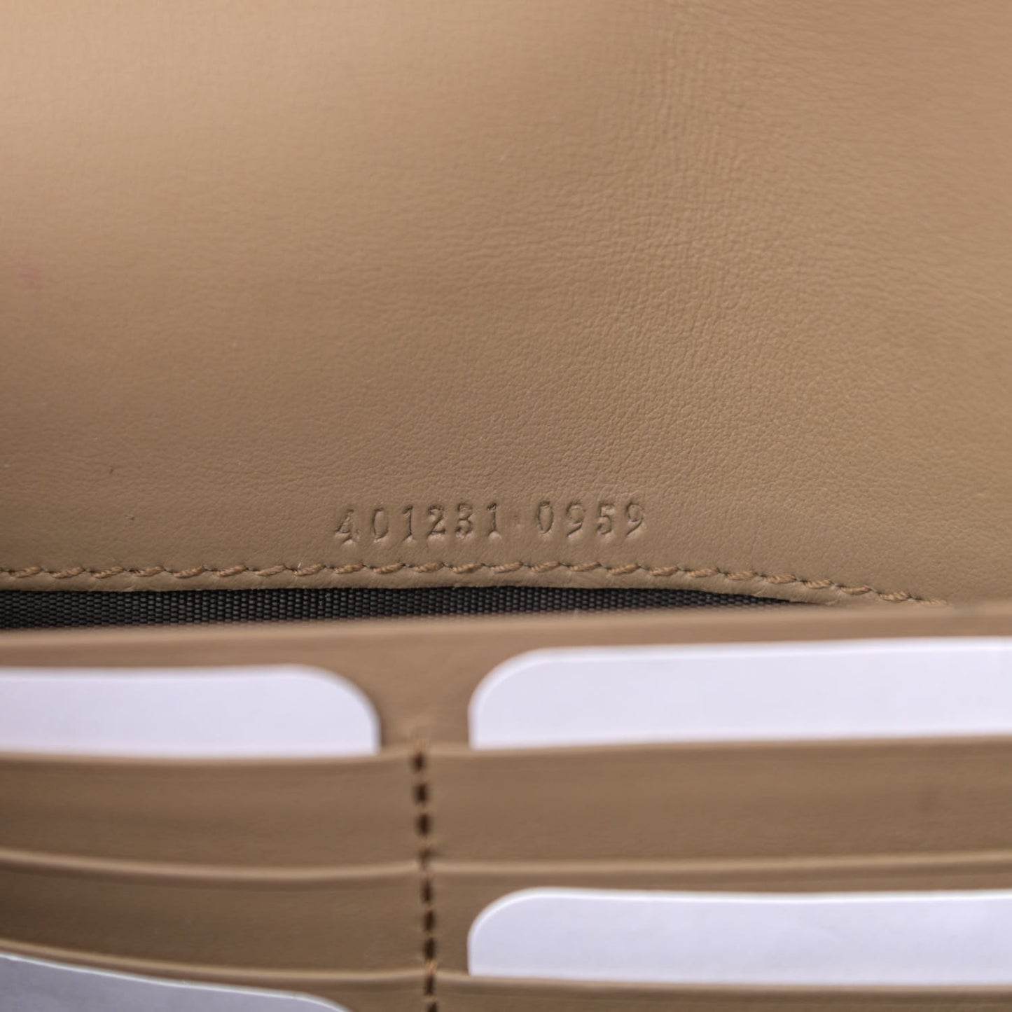GG Supreme Monogram Mini Dionysus Chain Wallet Beige Taupe