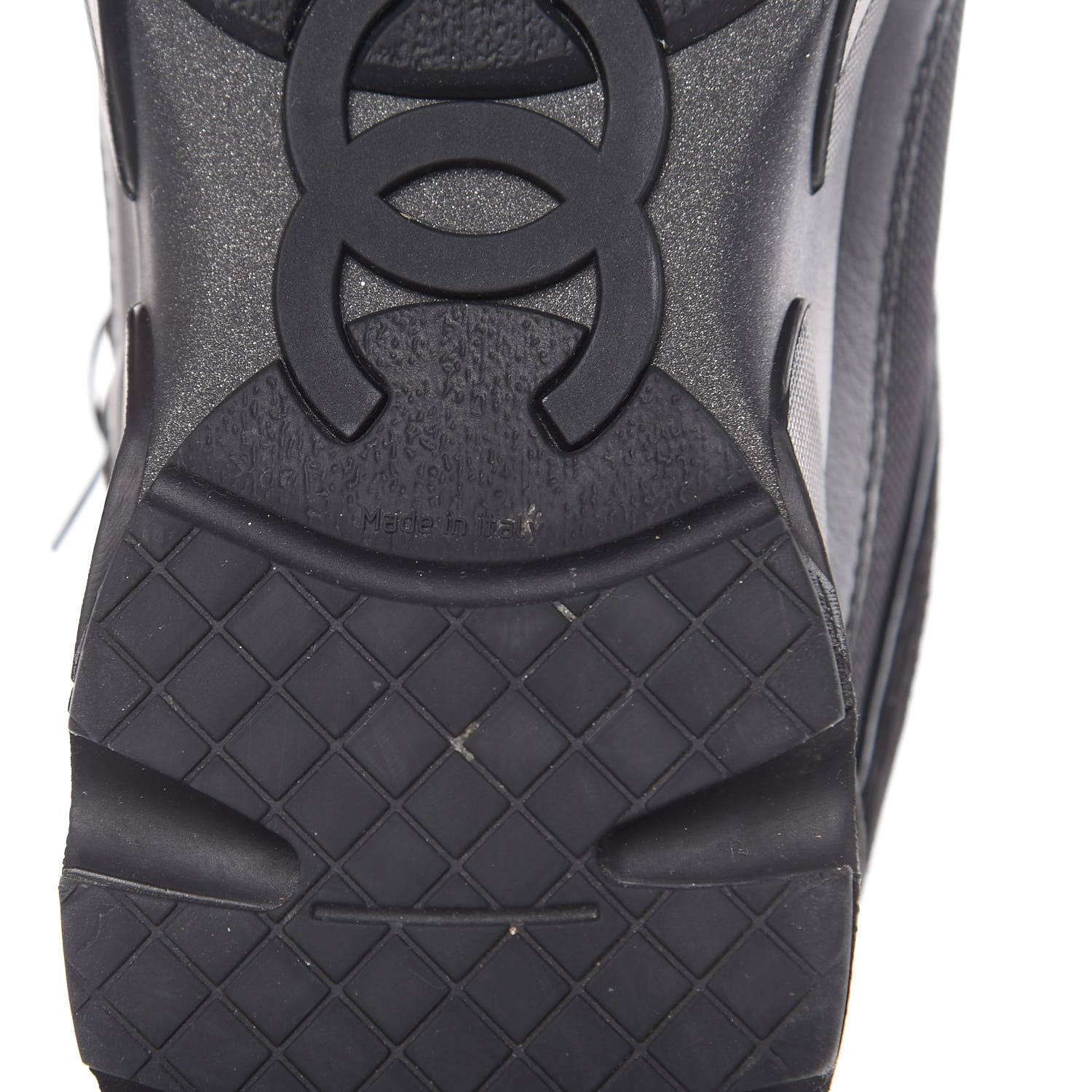 Chanel Toile Suede Calfskin CC Sneakers 39 Black 6 of 11