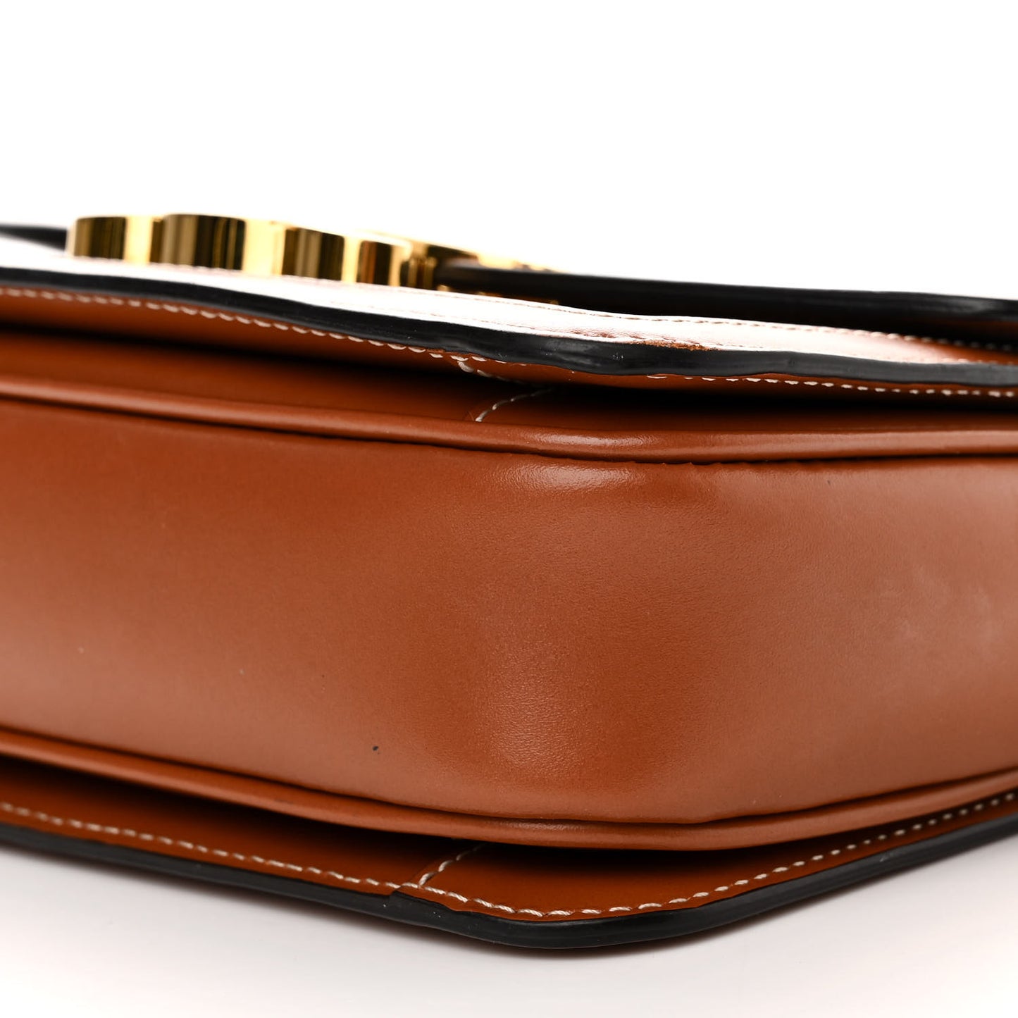 Calfskin Triomphe Canvas Teen Triomphe Bag Tan