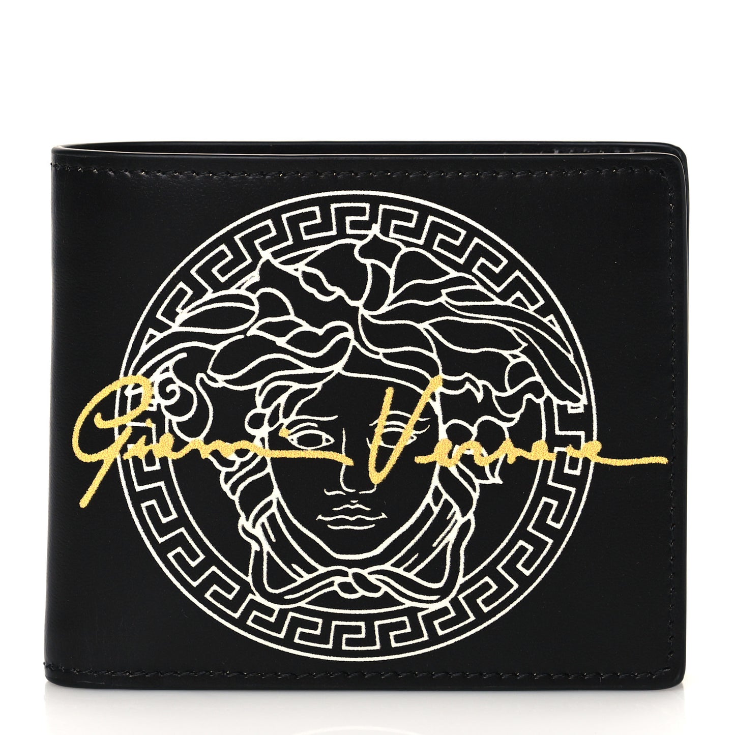 Calfskin Bi-Fold Wallet Black