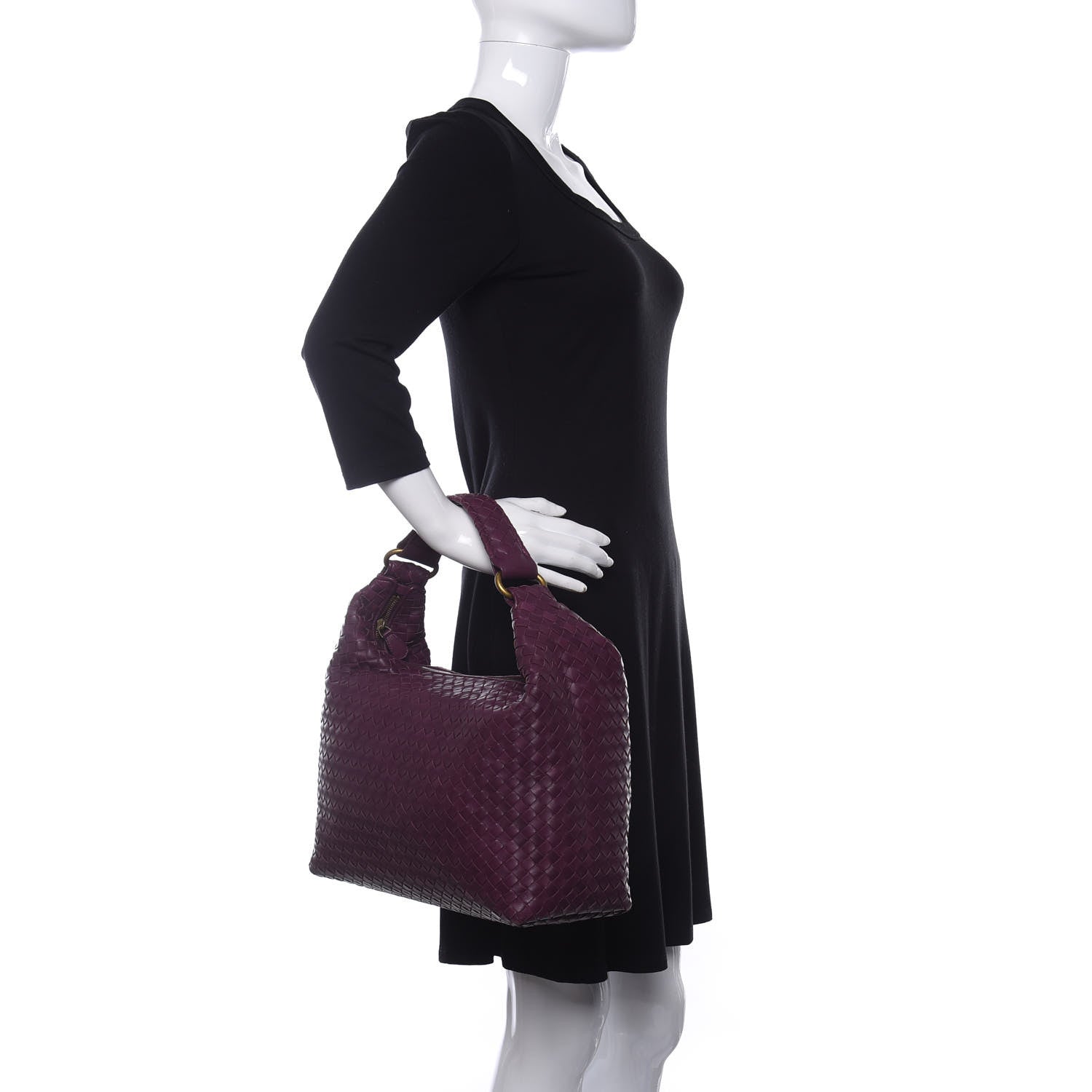 Bottega Veneta Nappa Intrecciato Pyramid Hobo Opera 2 of 11