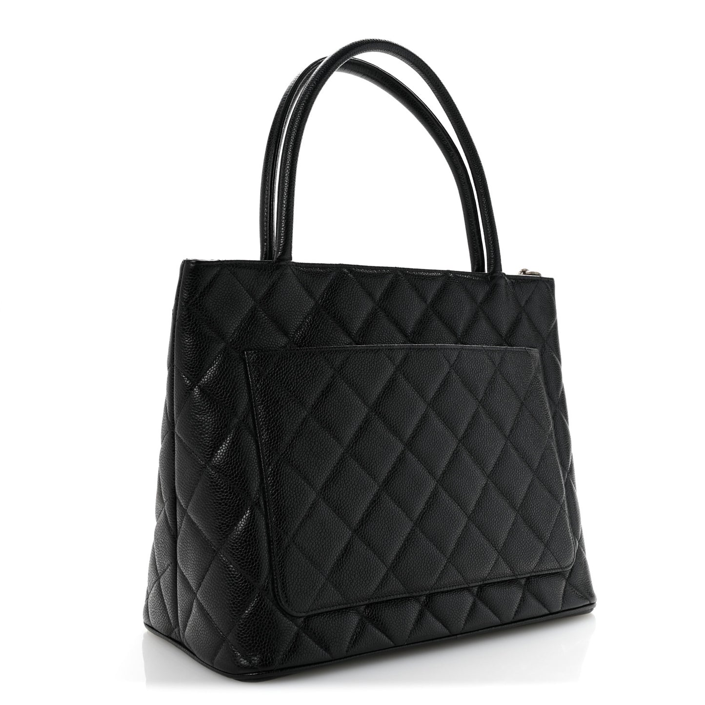 Caviar Quilted Medallion Tote Black