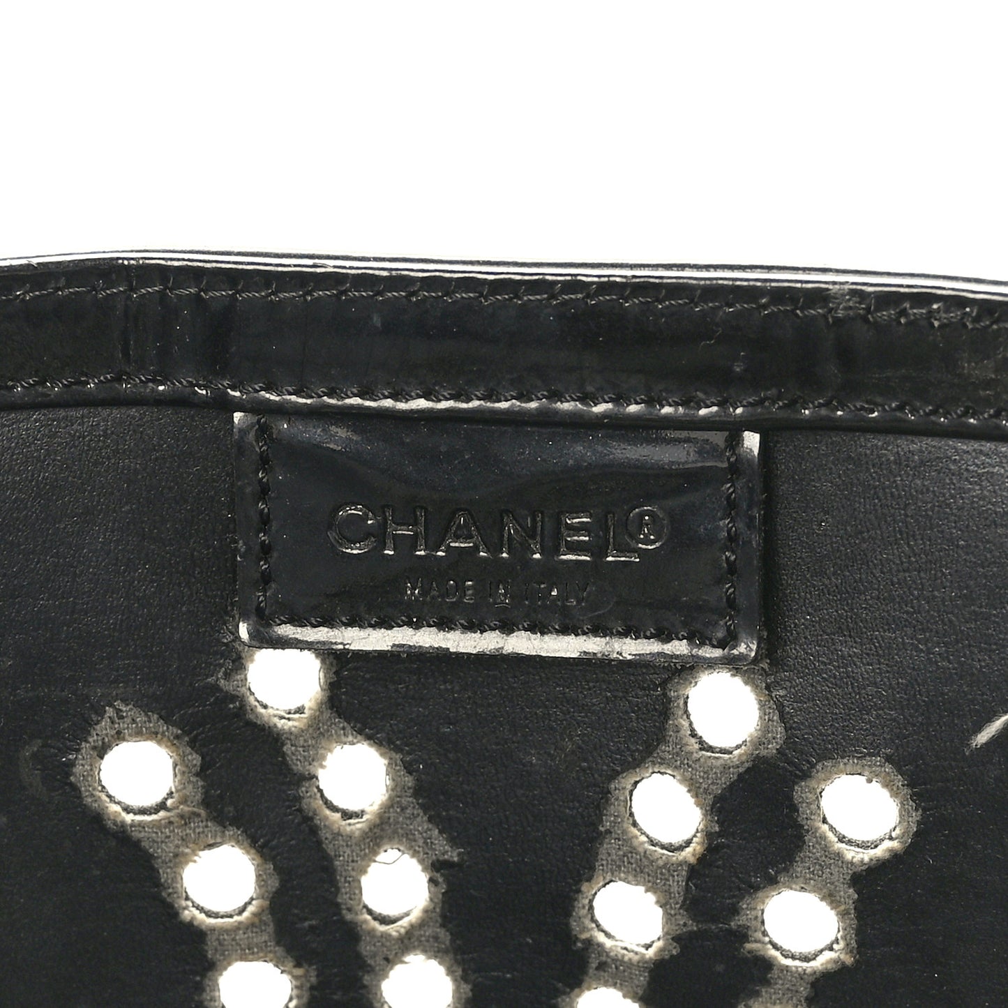Patent Perforated CC Handle Bag Black