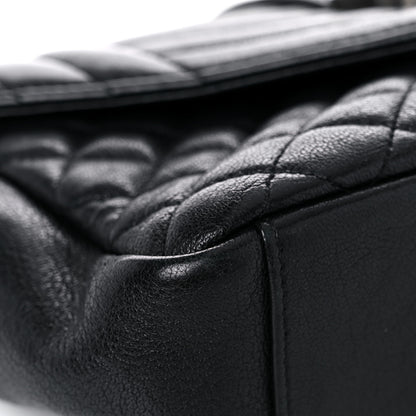 Saint Laurent Sheepskin Tri-Quilt Monogram Medium College Bag Black 7 of 16