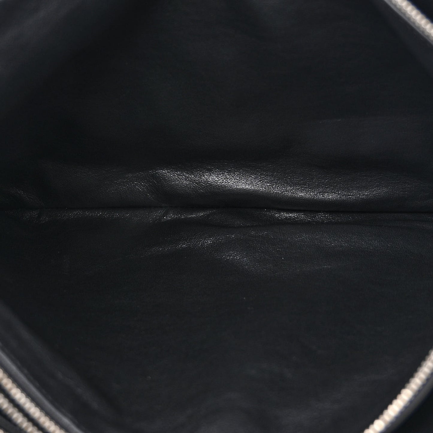 Intrecciato Embossed Triple Zip Messenger Bag Black