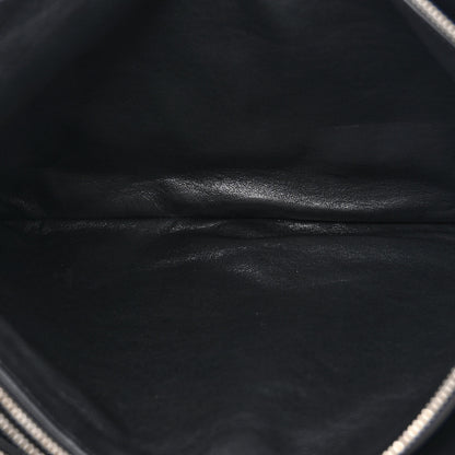 Bottega Veneta Intrecciato Embossed Triple Zip Messenger Bag Black 6 of 12