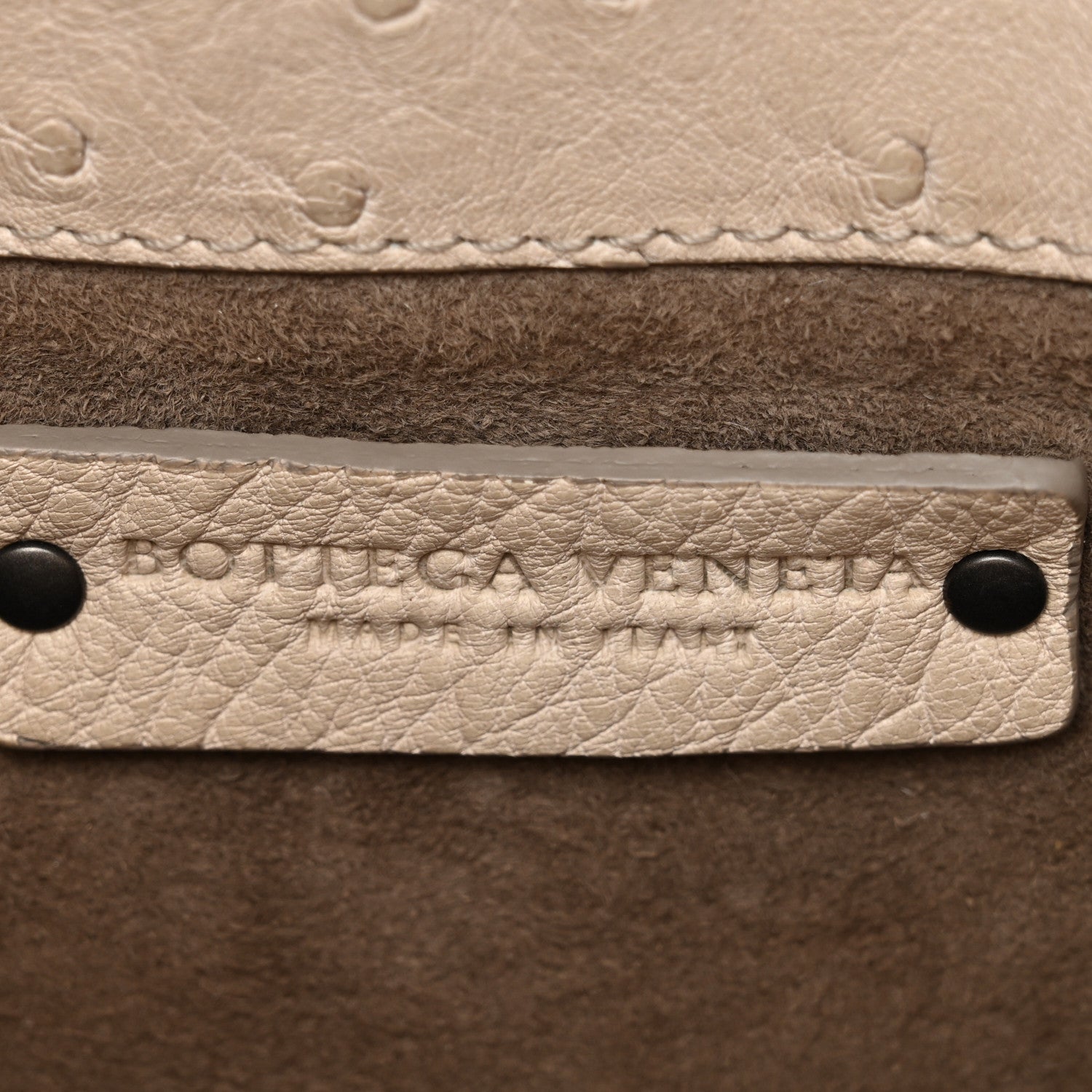 Bottega Veneta Ostrich Small Roma Tote Limestone 1842083