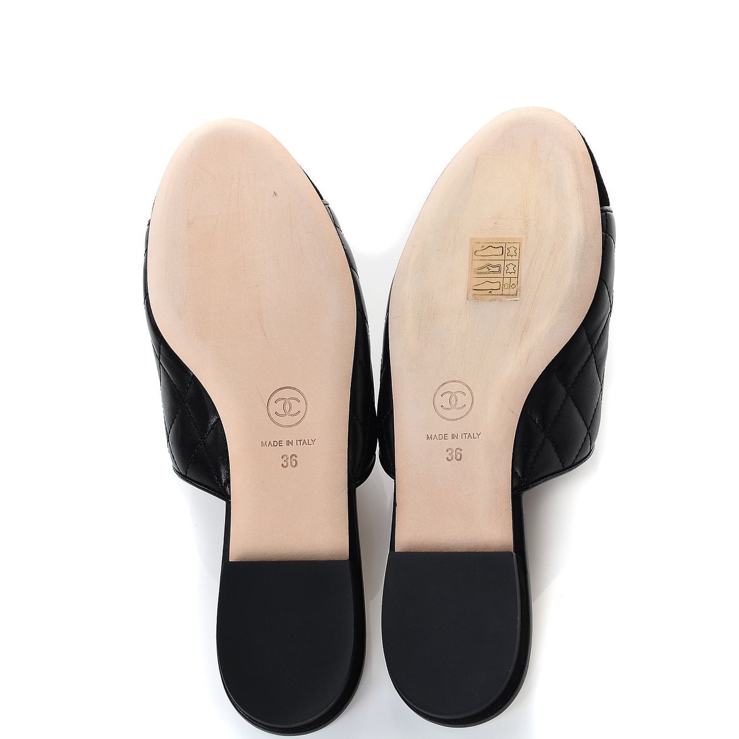 Lambskin Kid Suede Quilted Mules 36 Black