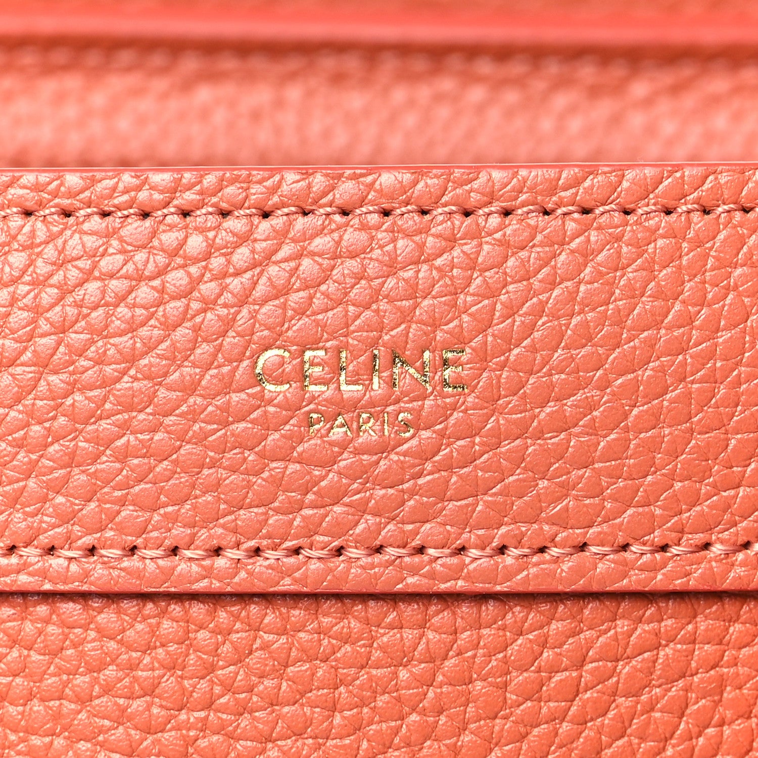Celine Drummed Calfskin Nano Luggage Lychee 6 of 9