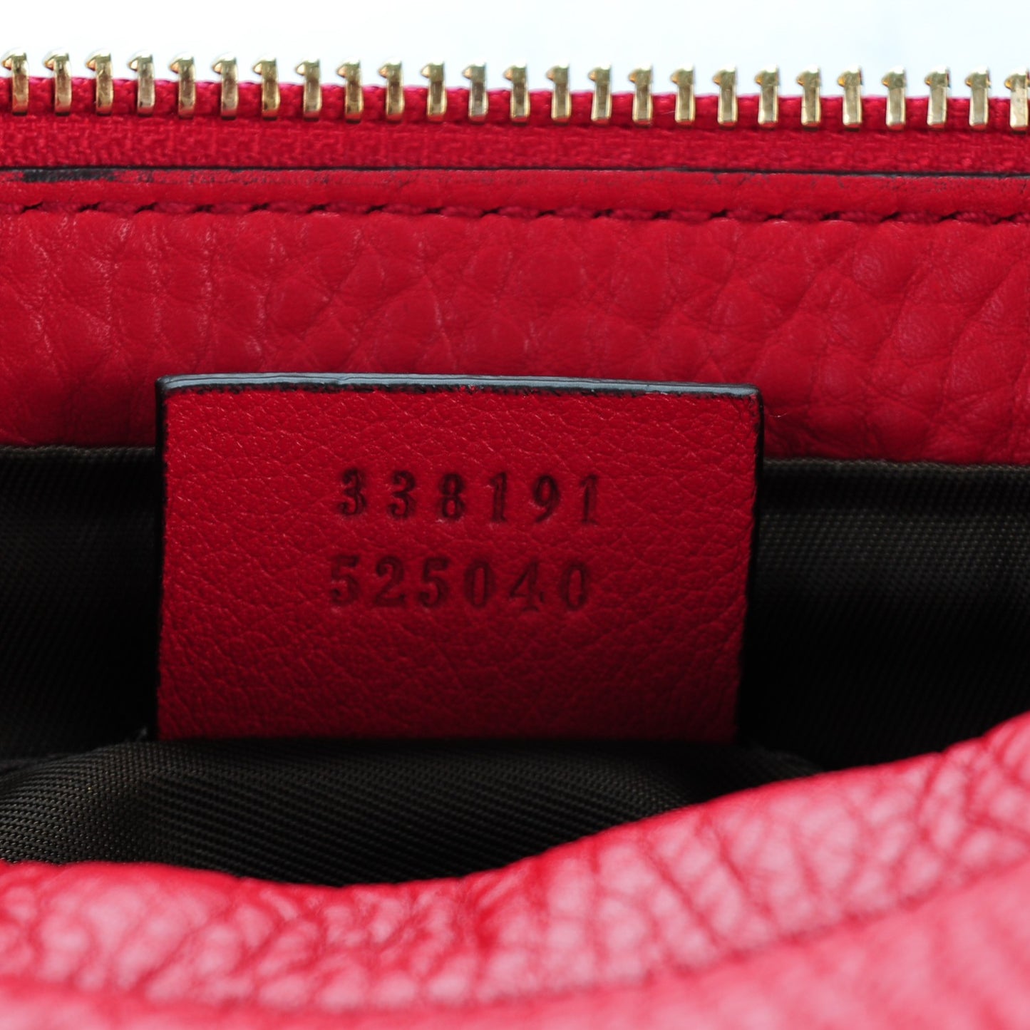 Pebbled Calfskin Soho Cosmetic Case Tabasco Red