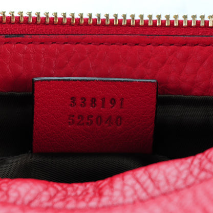 Gucci Pebbled Calfskin Soho Cosmetic Case Tabasco Red 7 of 7