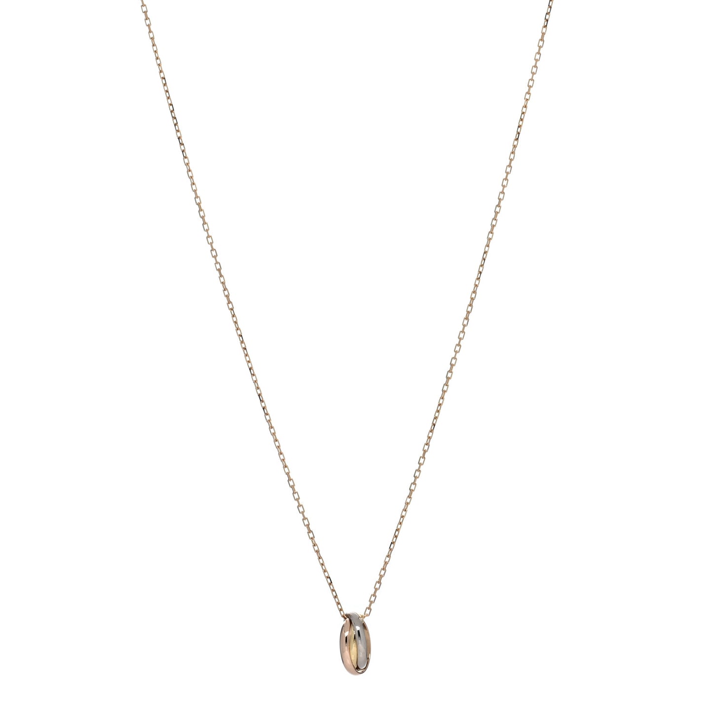 18K Pink Yellow White Gold Baby Trinity Pendant Necklace