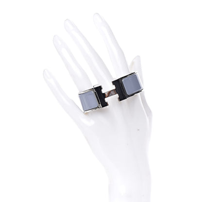 Hermes Enamel Wide Clic Clac H Bracelet PM Bleu Lin 2 of 5