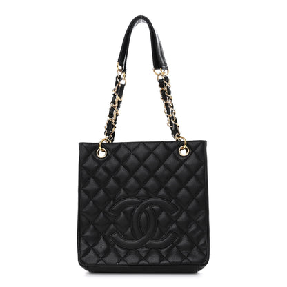 Chanel Caviar Quilted Petit Shopping Tote PST Black 1 of 12