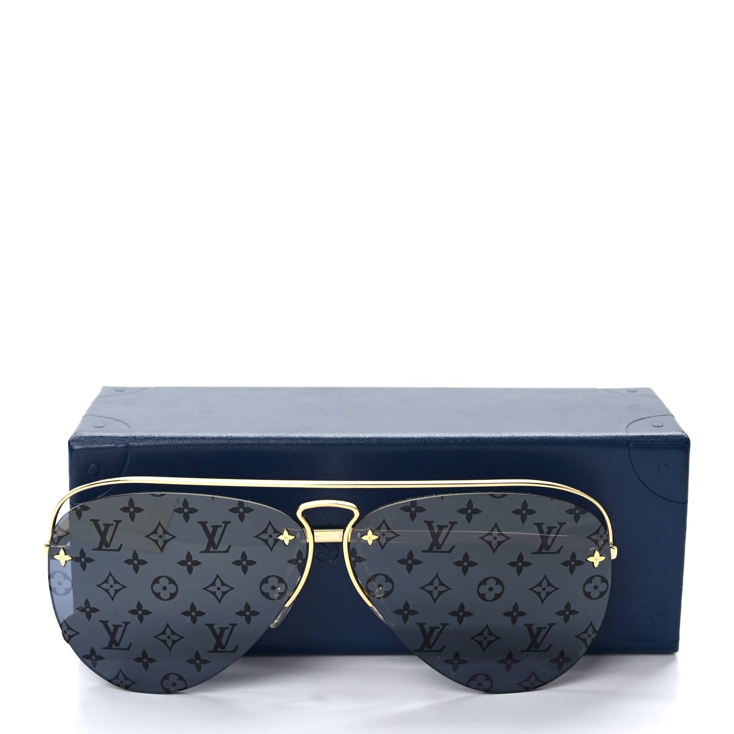 Metal Monogram Grease Sunglasses Z1172W Gold